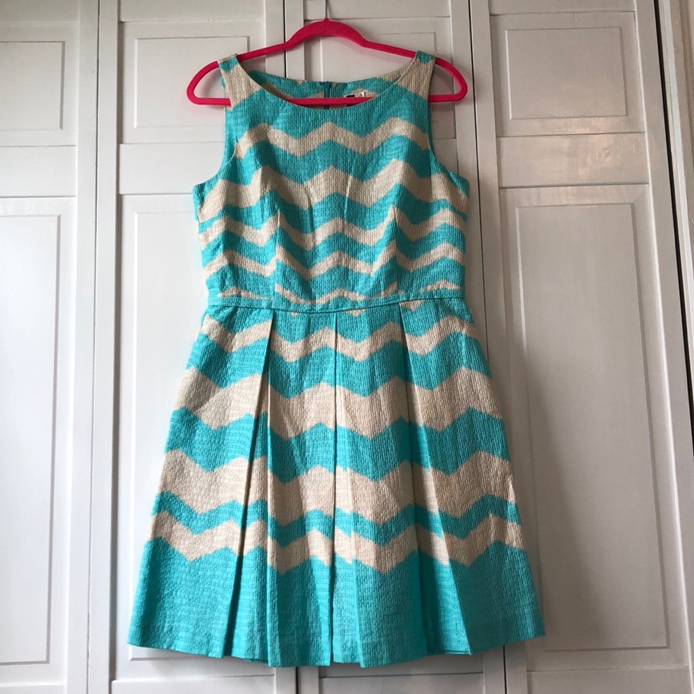 Julian Taylor Chevron Fit and Flare A-Line